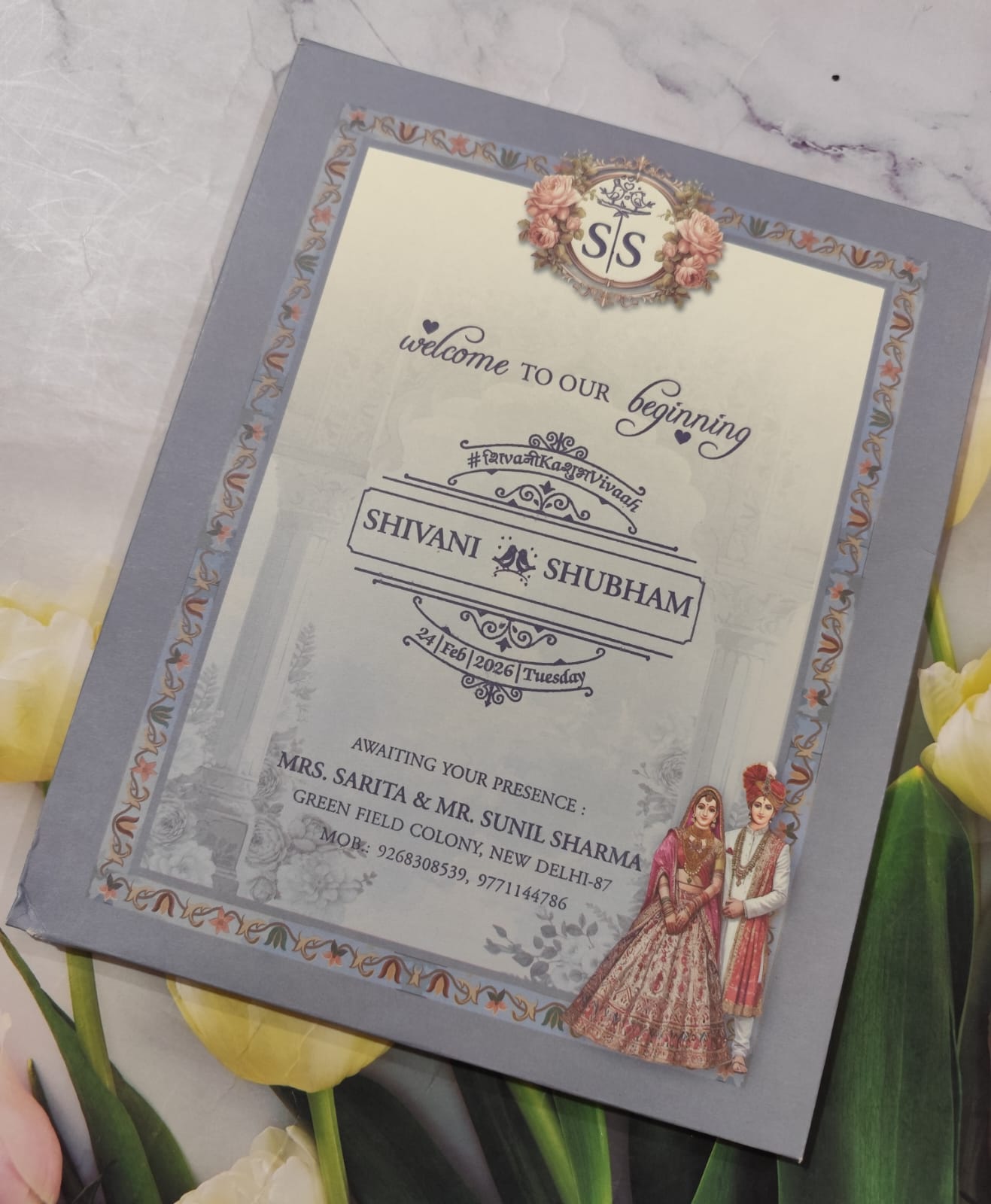 Gulshan Card Collection Designer Wedding Invitation Card for Hindu (Pack of 50) RD (Under 70)