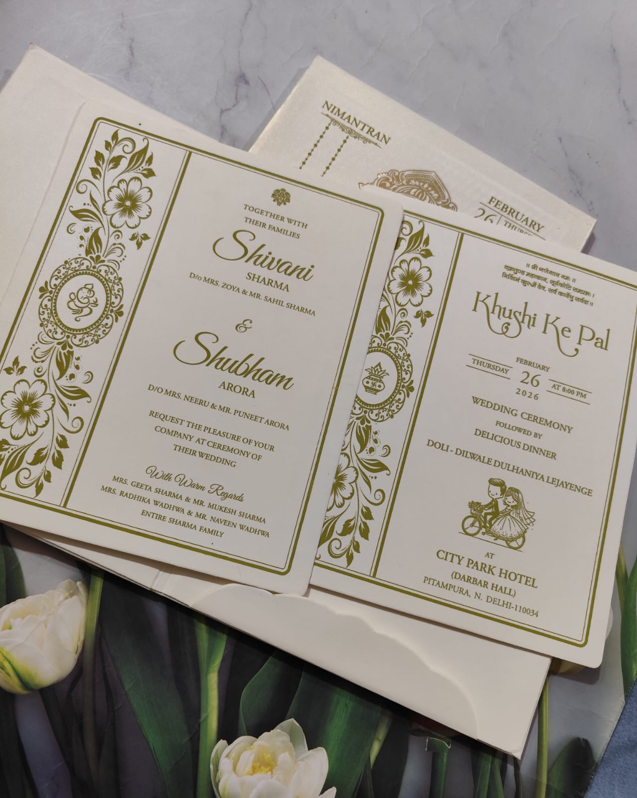Gulshan Card Collection Designer Wedding Invitation Card  (Pack of 50) RD (Under 80)