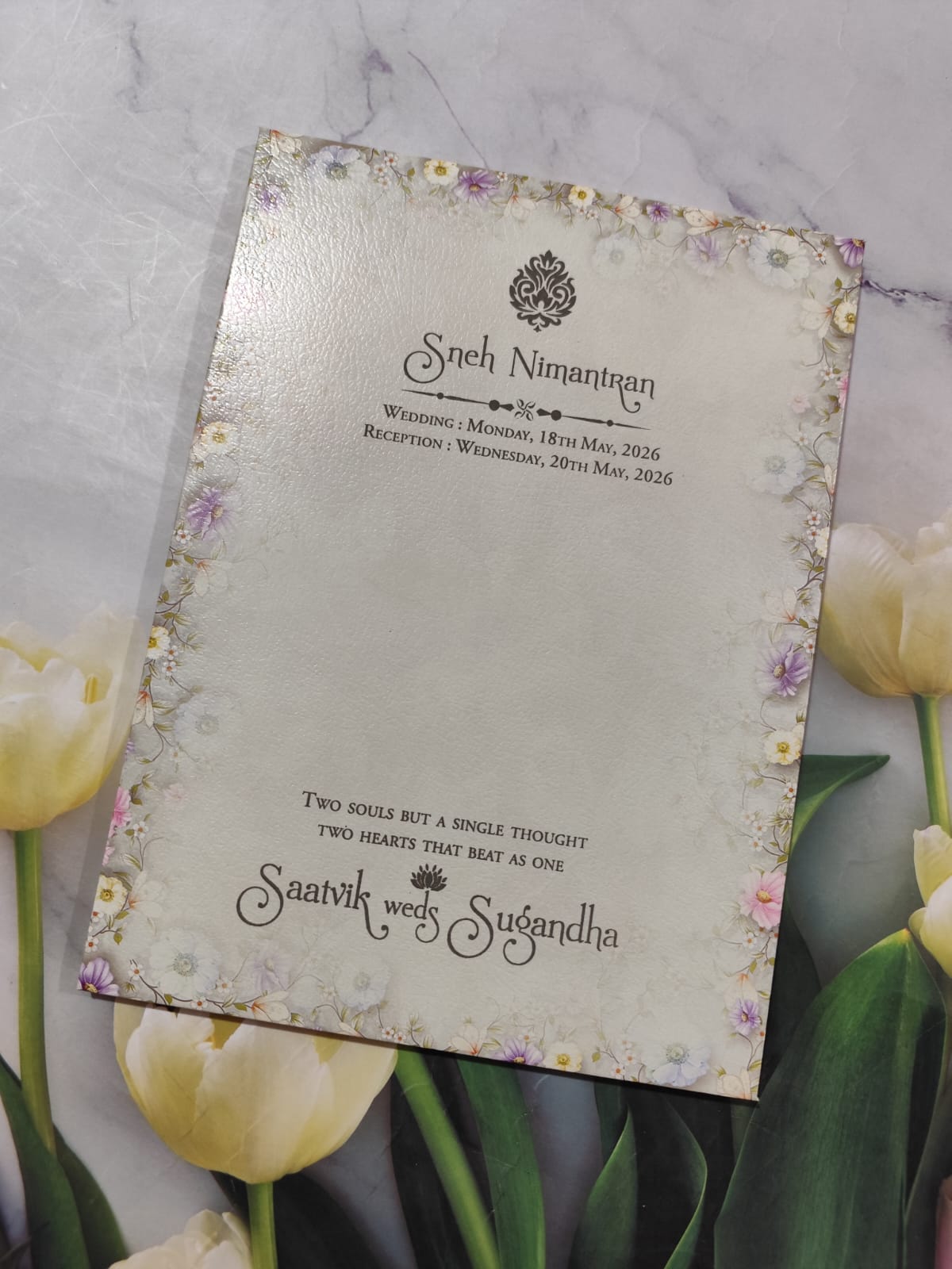 Gulshan Card Collection Designer Wedding Invitation Card  (Pack of 50) RD