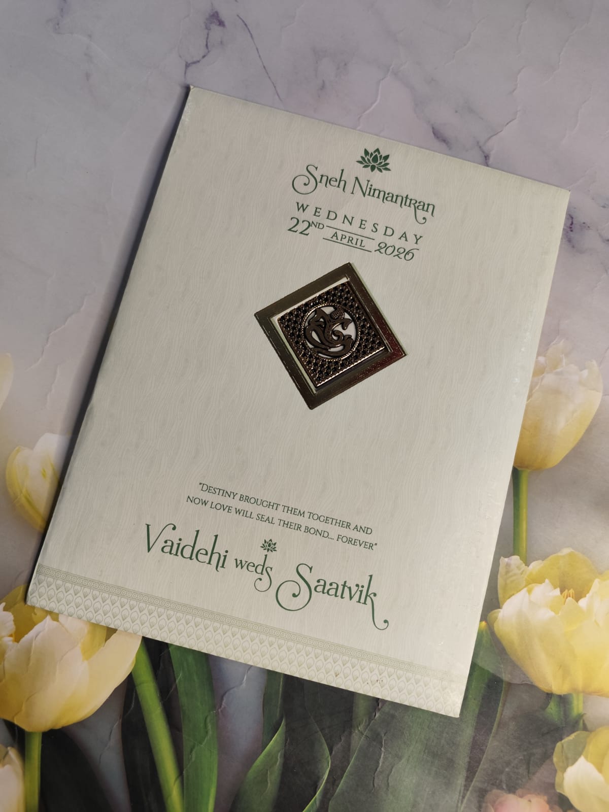 Gulshan Card Collection Designer Wedding Invitation Card (Pack of 50) RD