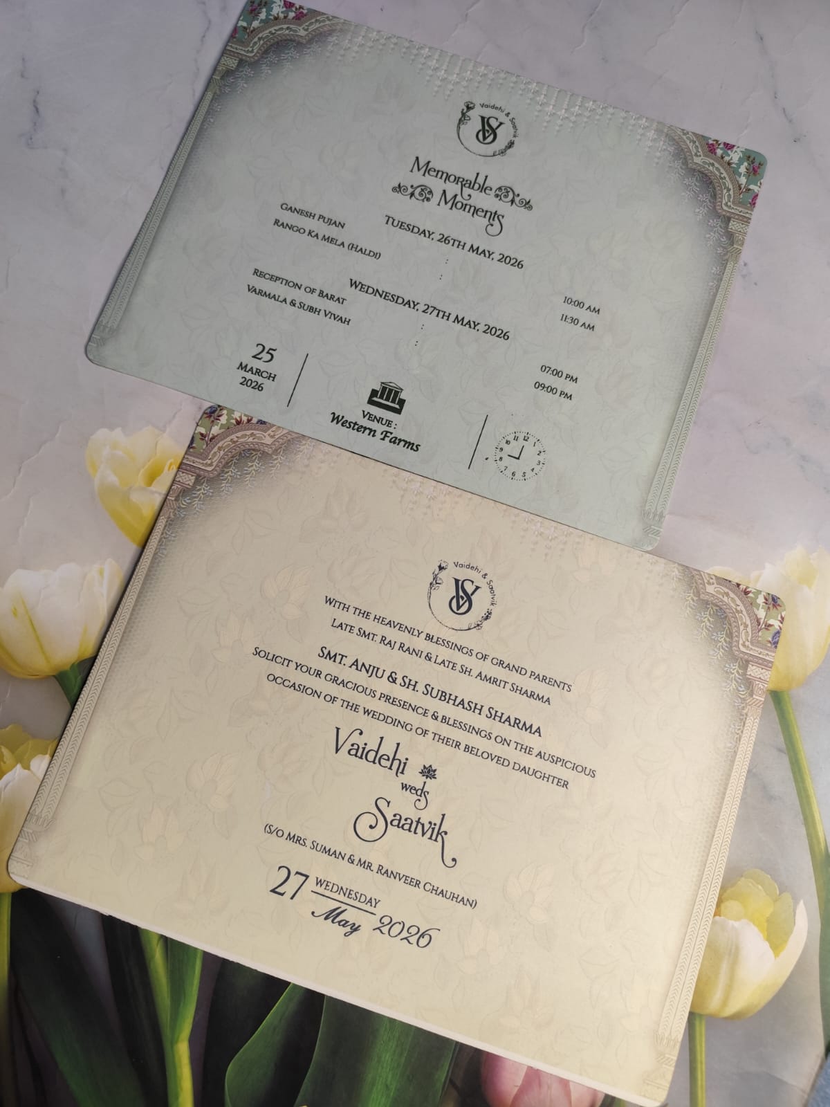 Gulshan Card Collection Designer Wedding Invitation Card (Pack of 50) RD