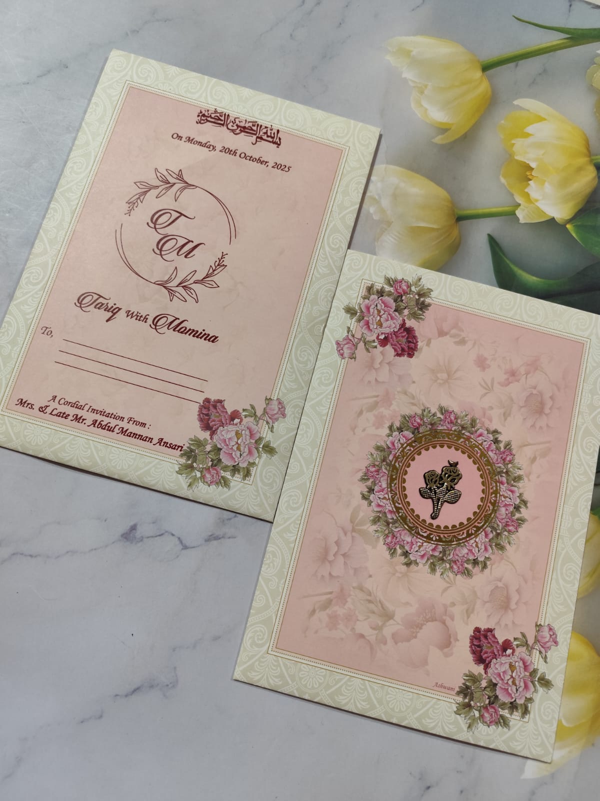 Gulshan Card Collection Designer Wedding Invitation Card (Pack of 50) 