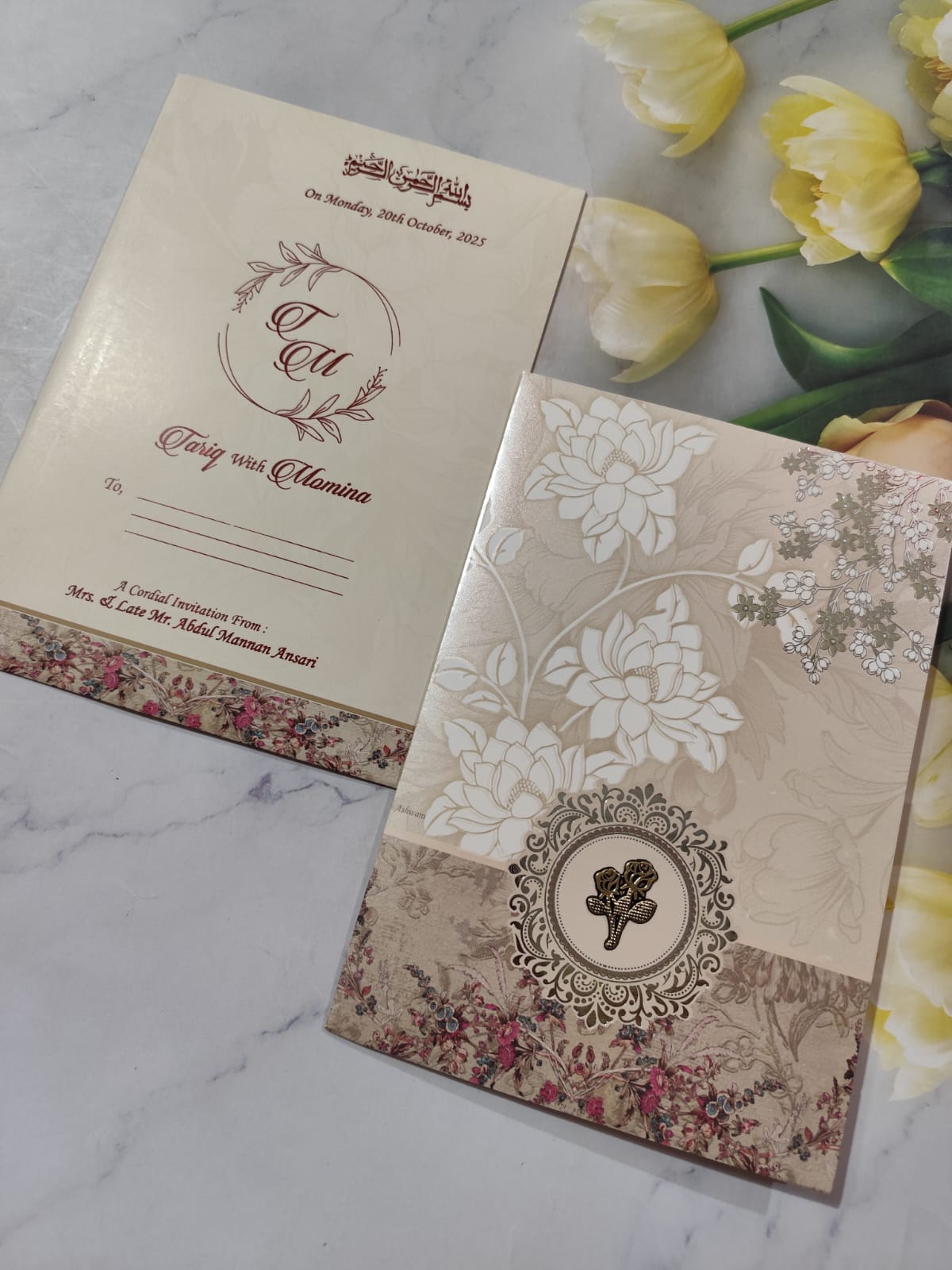 Gulshan Card Collection Designer Wedding Invitation Card (Pack of 50) 